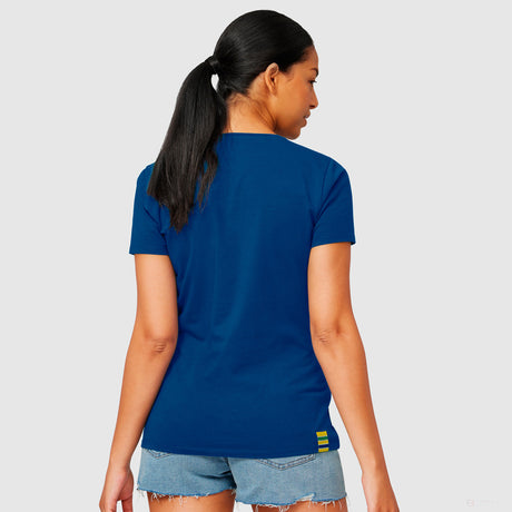 Ayrton Senna Womens T-shirt, Logo, Blue, 2021 - FansBRANDS®