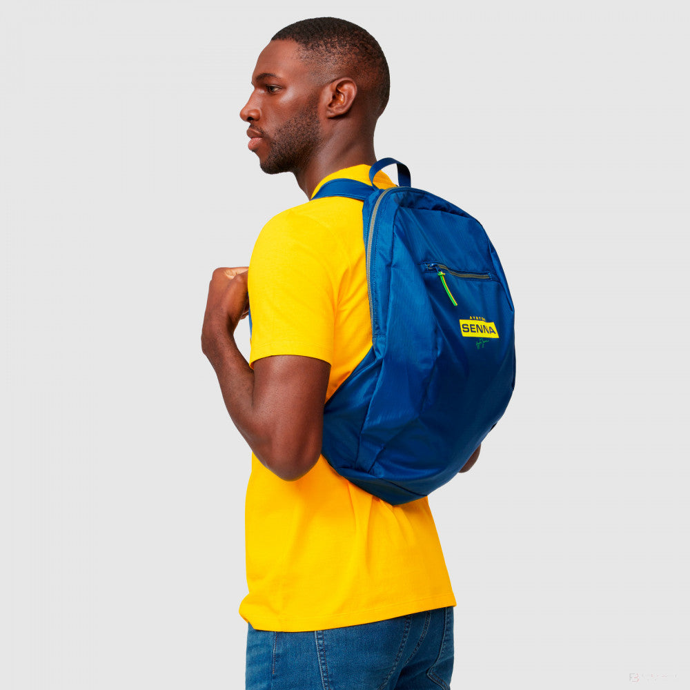 Ayrton Senna Backpack, Packable, Blue, 2021 - FansBRANDS®