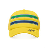 Ayrton Senna Baseball Cap, Trucker, Yellow, 2021 - FansBRANDS®