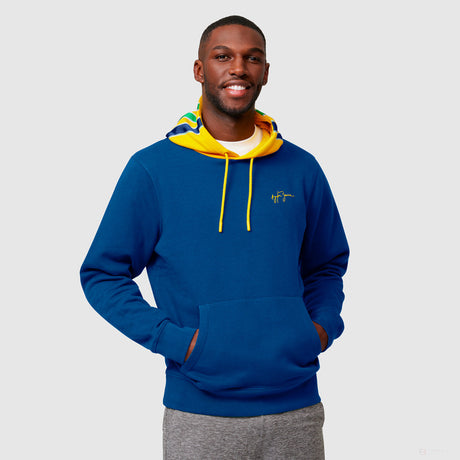 Ayrton Senna Sweater, Stripe Mens, Blue, 2021 - FansBRANDS®