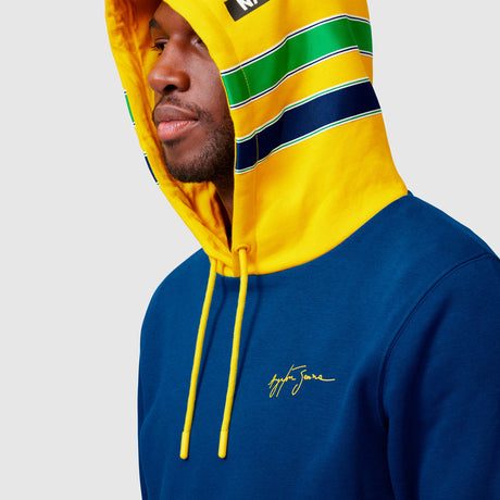 Ayrton Senna Sweater, Stripe Mens, Blue, 2021 - FansBRANDS®
