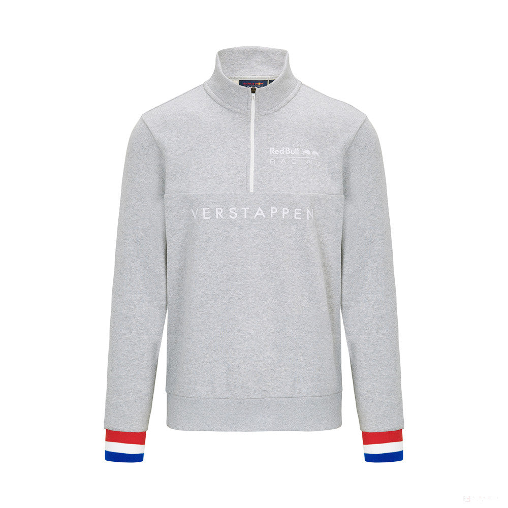 Red Bull Max Verstappen Sweater, Zipped, Grey, 2022 - FansBRANDS®