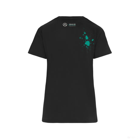 Mercedes Lewis Hamilton Womens T-Shirt, LEWIS #44, Black, 2022 - FansBRANDS®