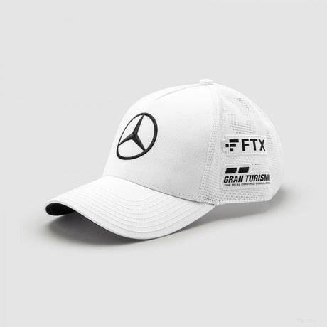 Mercedes Baseball Cap, Lewis Hamilton Trucker, Adult, White, 2022 - FansBRANDS®