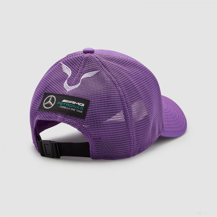 Mercedes Baseball Cap, Lewis Hamilton Trucker, Adult, Purple, 2022 - FansBRANDS®