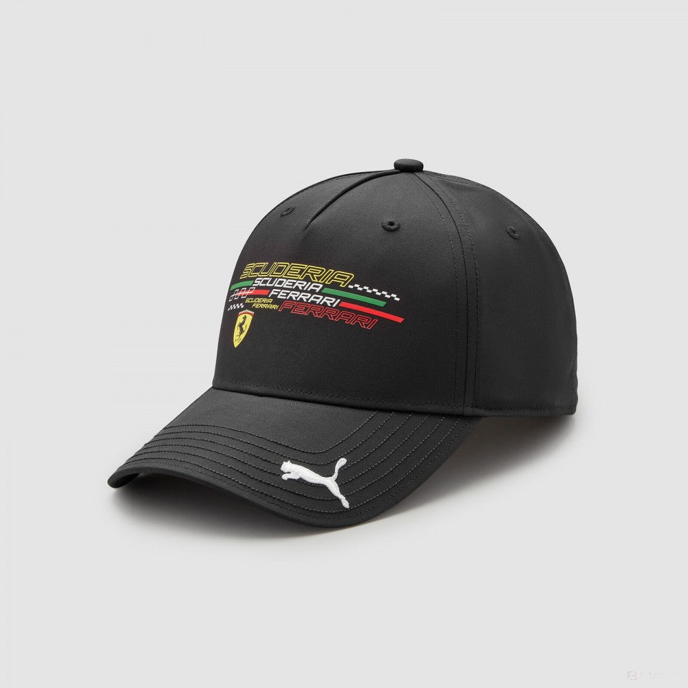Ferrari Baseball Cap, Fanwear Logo, Adult, Black, 2022 - FansBRANDS®