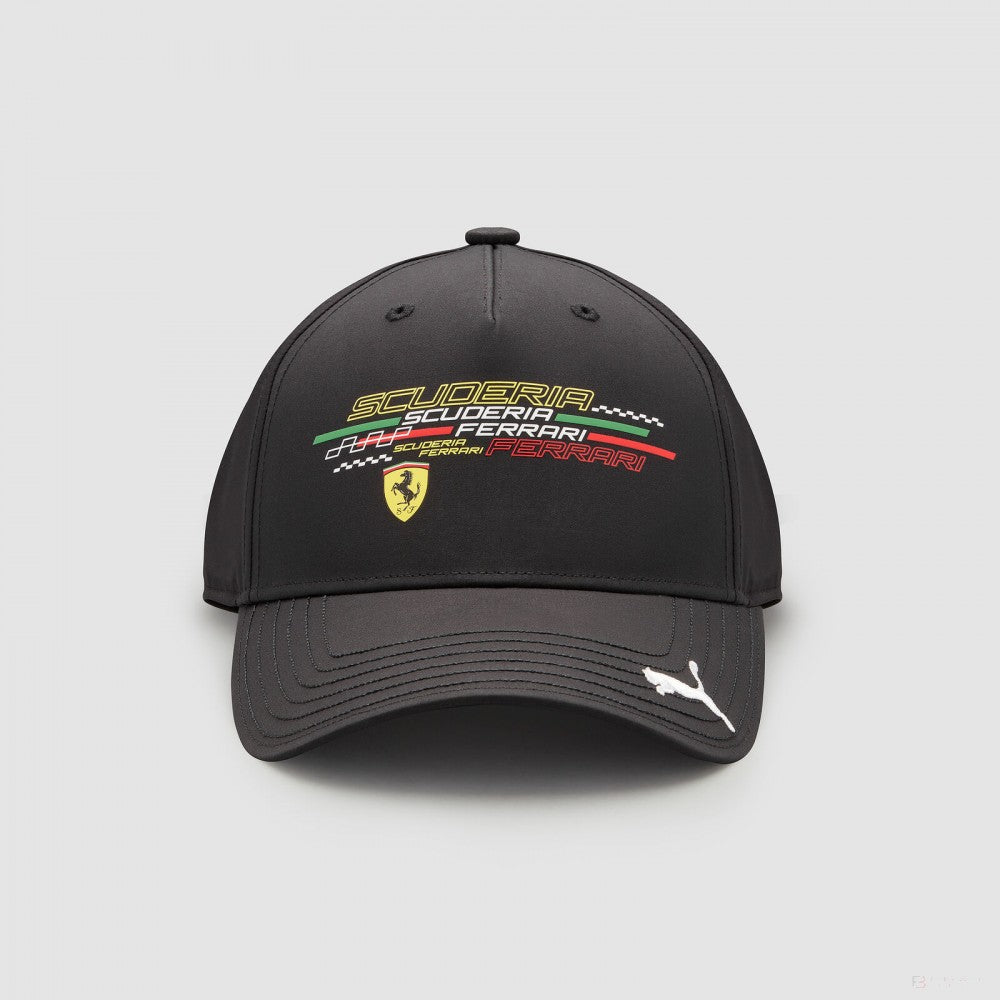 Ferrari Baseball Cap, Fanwear Logo, Adult, Black, 2022