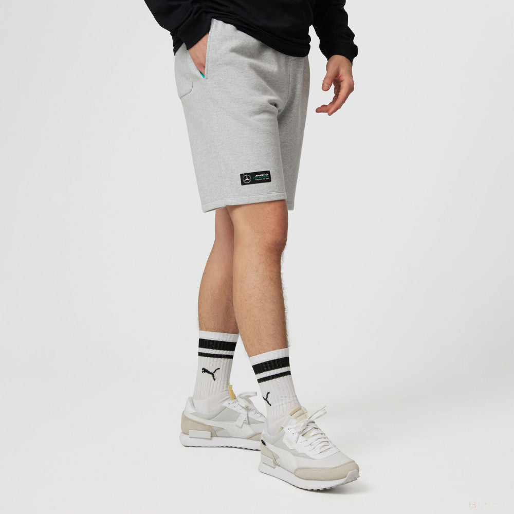 Mercedes Mens Sweat Shorts, Grey - FansBRANDS®