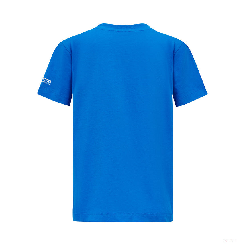 Mercedes Kids George Russell Logo Tee, Blue - FansBRANDS®