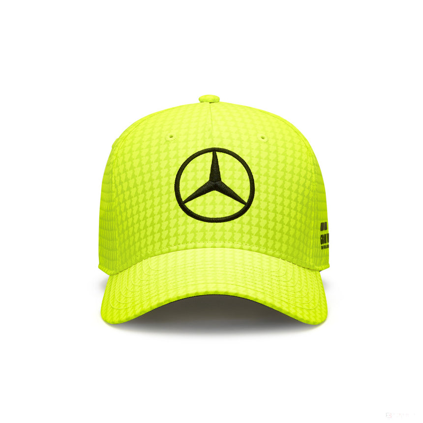 Mercedes Team Kids Lewis Hamilton Col Driver Baseball Cap, Neon Yellow, 2023 - FansBRANDS®