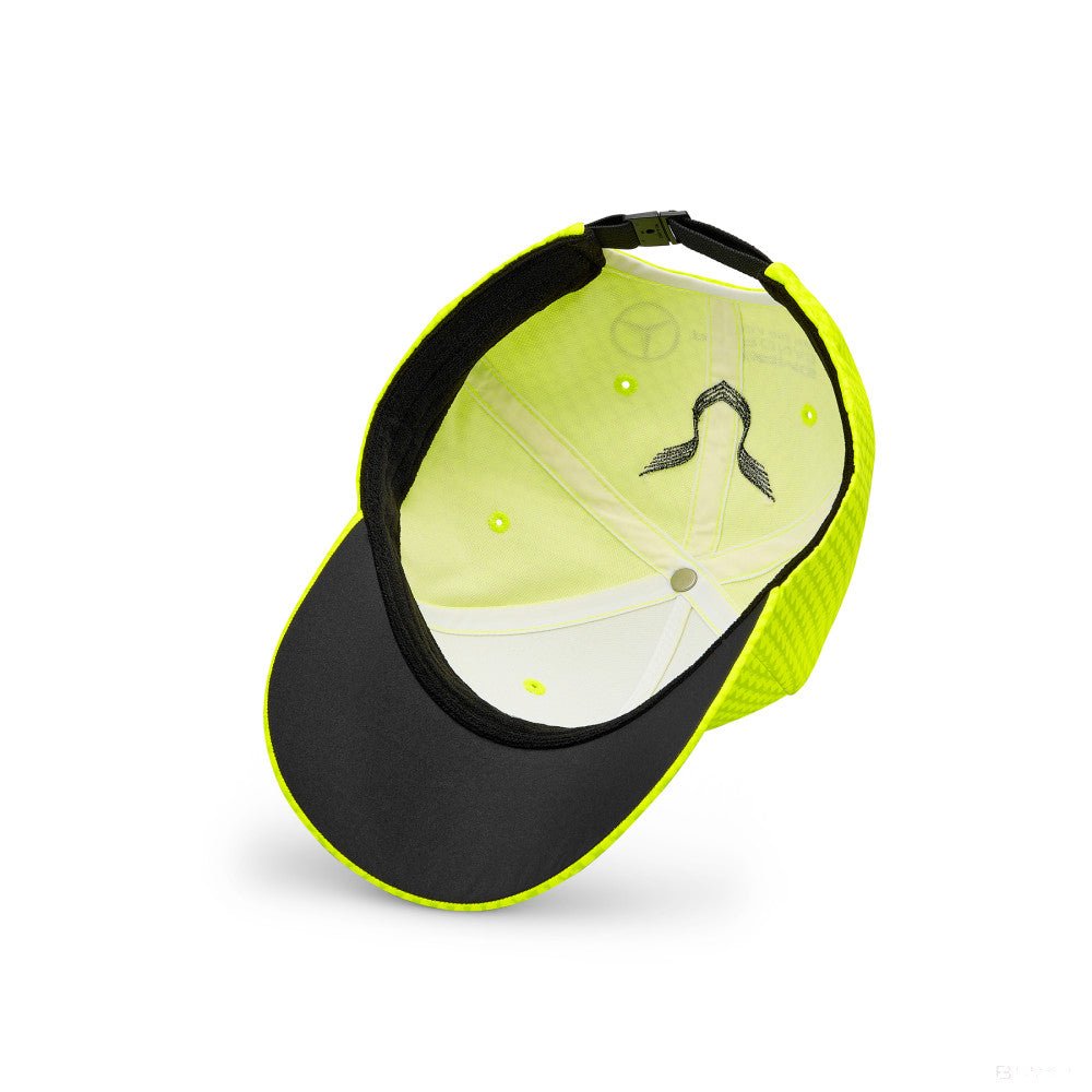 Mercedes Team Kids Lewis Hamilton Col Driver Baseball Cap, Neon Yellow, 2023 - FansBRANDS®