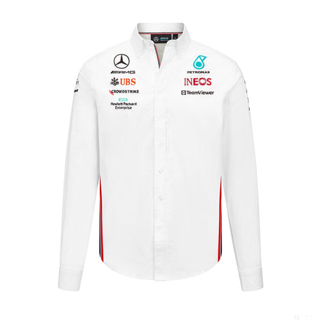 Mercedes Team Mens Team Shirt, White, 2023 - FansBRANDS®