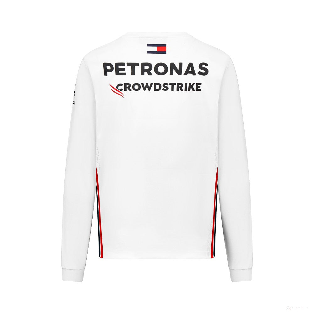 Mercedes Team Mens Long Slevee Driver Tee, White, 2023 - FansBRANDS®