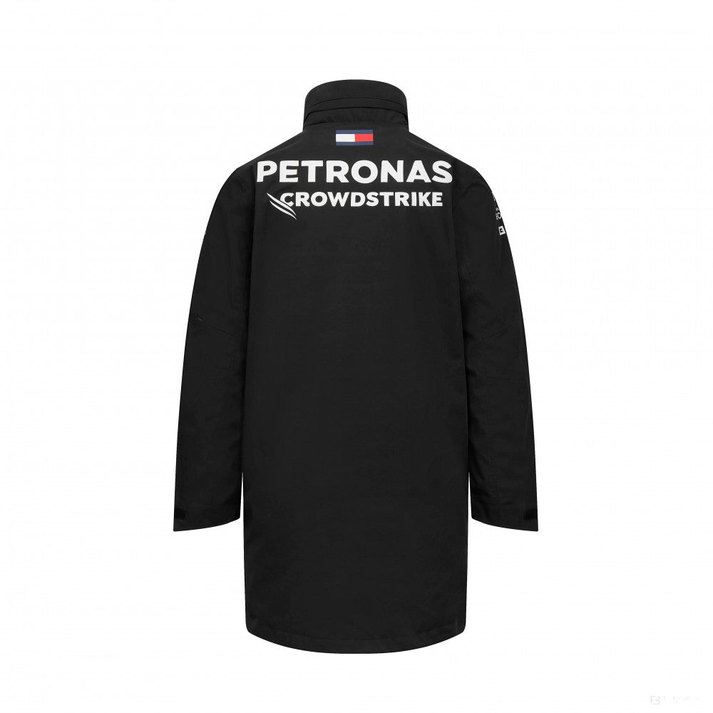 Mercedes Team Mens Rain Jacket, Black, 2023 - FansBRANDS®