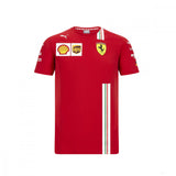 Ferrari T-shirt, Puma Sebastian Vettel Round Neck, Red, 2020 - FansBRANDS®