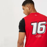 Puma Ferrari Charles Leclerc T-shirt, Red, 2022 - FansBRANDS®