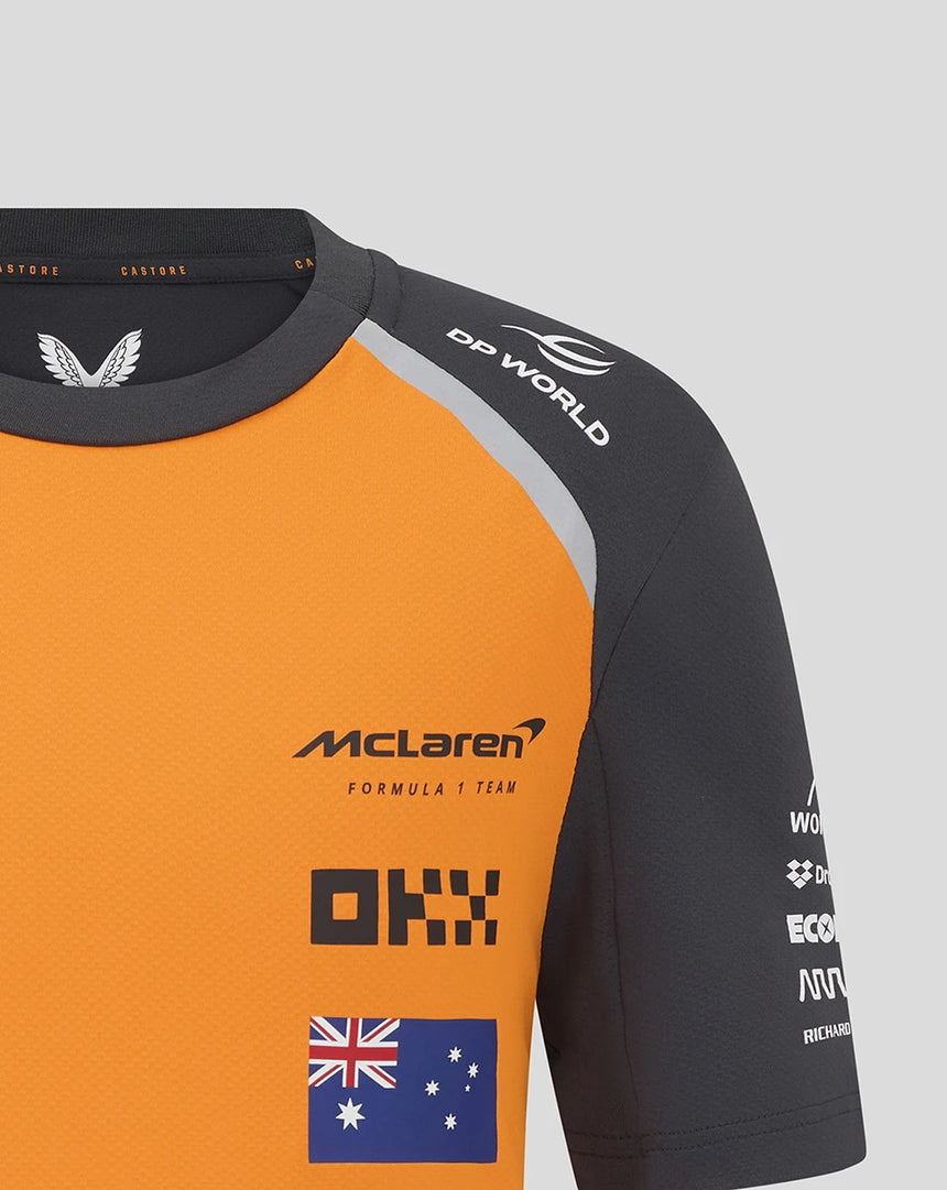 Camiseta con la configuración del equipo McLaren F1, Oscar Piastri, para niños 🔥