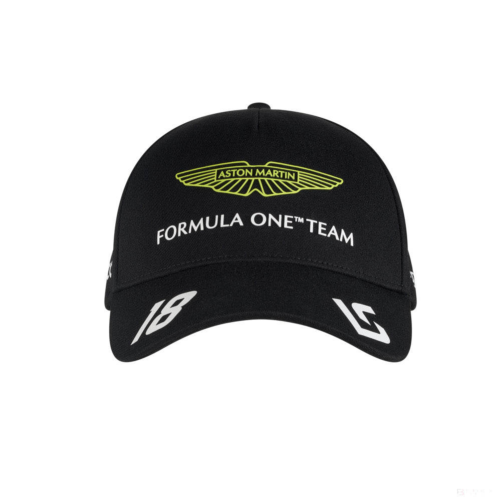 Aston Martin Aramco Cognizant F1 Offiical Lance Stroll Cap - Black, 2023 - FansBRANDS®