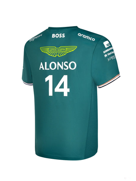 Aston Martin Aramco Cognizant F1 Official Team Driver T-Shirt - Fernando Alonso, 2023 - FansBRANDS®