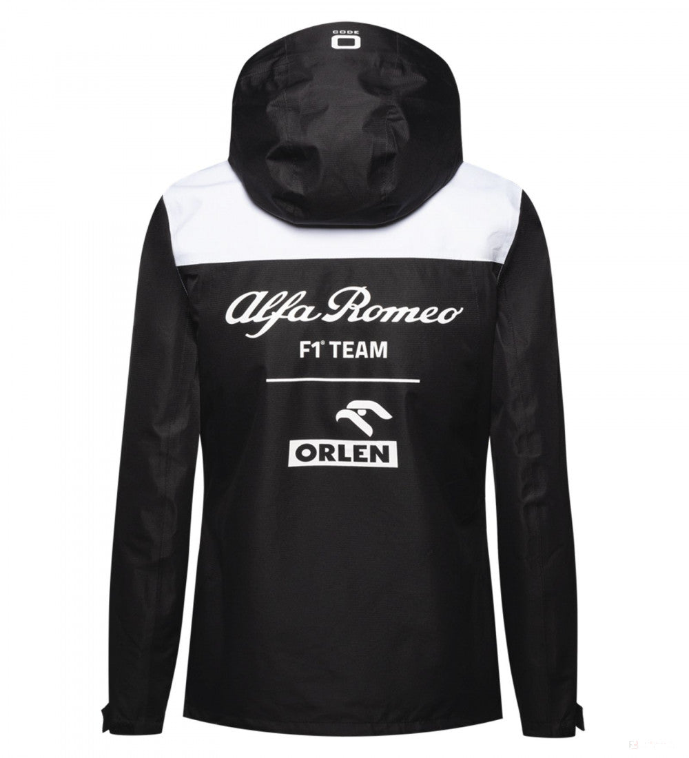 Alfa Romeo Womens Team Rain Jacket, Black, 2022 - FansBRANDS®