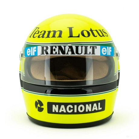 Ayrton Senna Mini Helmet, 1:2 scale, Yellow, 1985