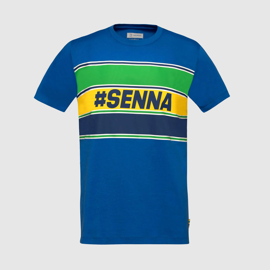 Ayrton Senna t-shirt, #SENNA, blue