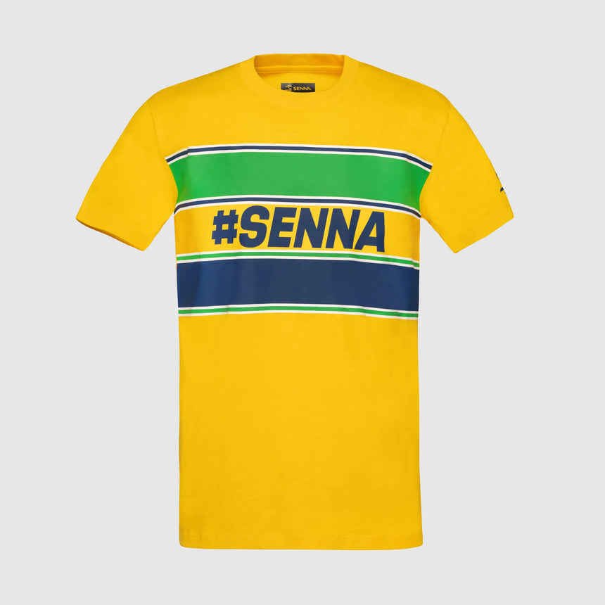 Ayrton Senna t-shirt, #SENNA, yellow