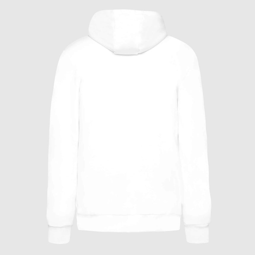 Ayrton Senna hoodie, stripe, white