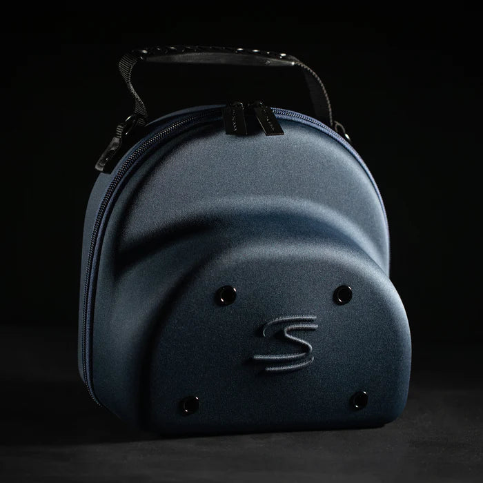 Ayrton Senna cap, Nacional, original 1984, with fabric hard case, blue