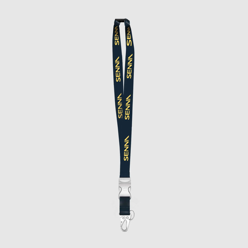 Ayrton Senna lanyard, blue