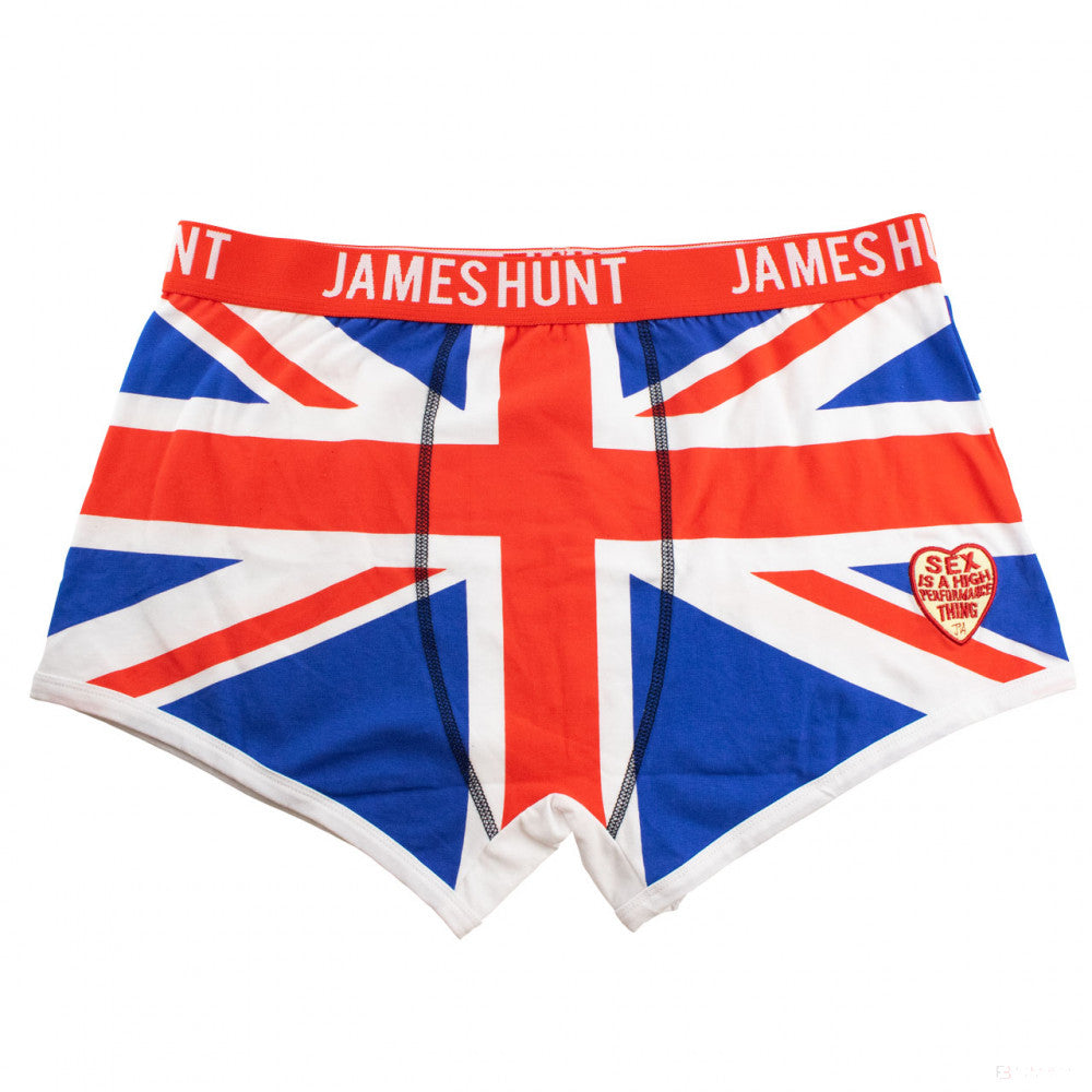 James Hunt Underwear, Helmet + Union Jack Boxer Shorts - Double Pack, Blue, 2021 - FansBRANDS®