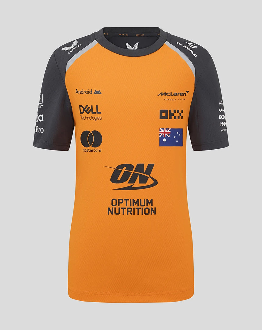 Camiseta con la configuración del equipo McLaren F1, Oscar Piastri, para niños 🔥
