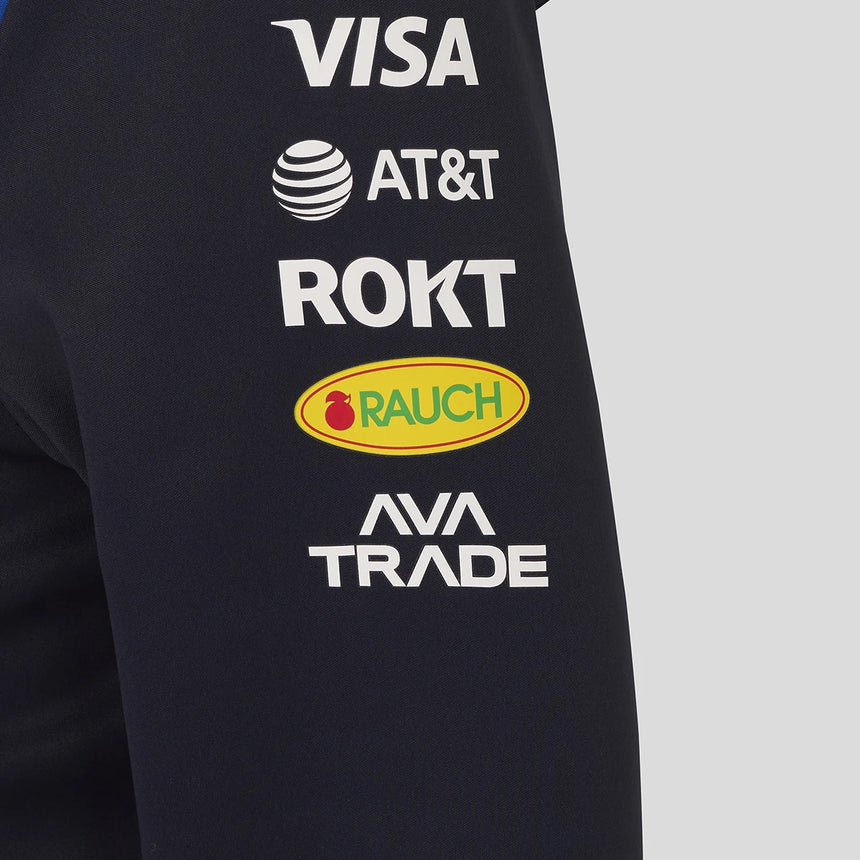 Red Bull hoodie, team, full zip, kids, blue