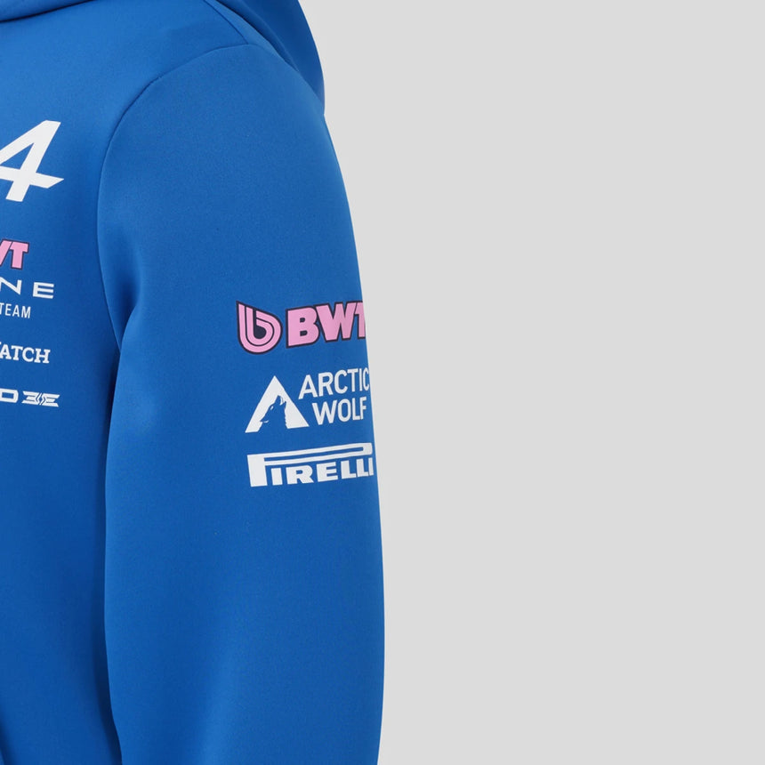Alpine hoodie, full zip, team, kids, blue