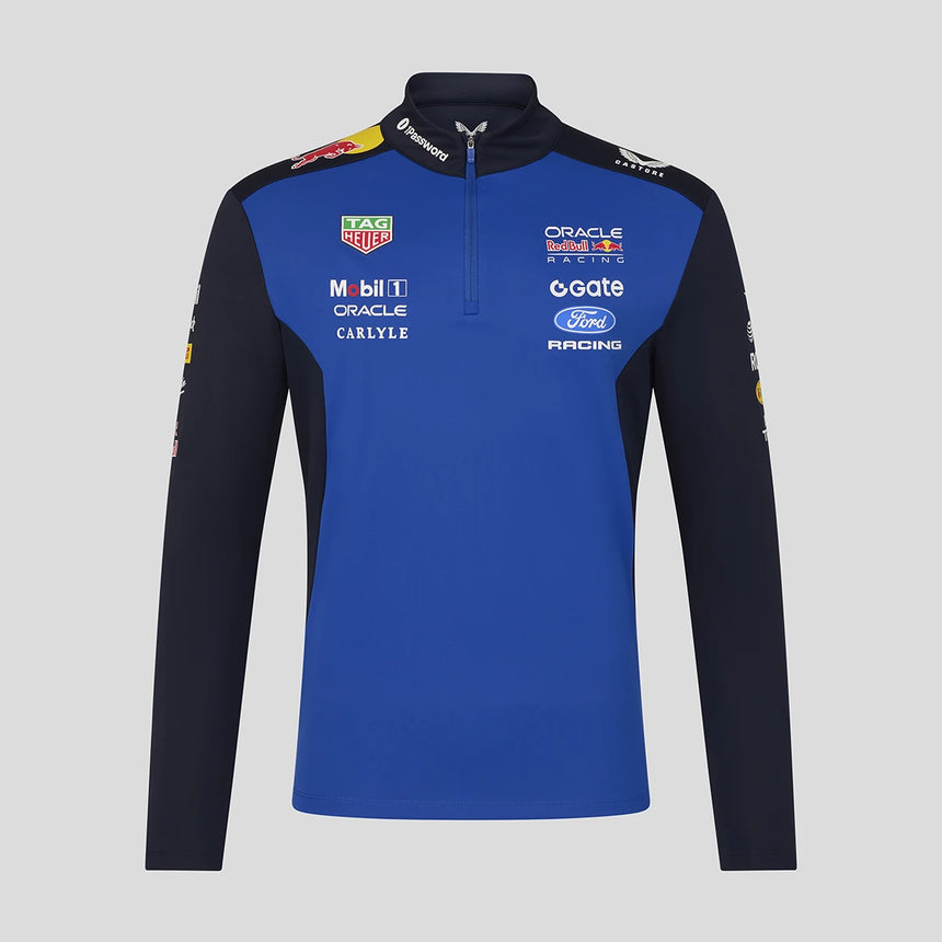 Red Bull sweatshirt, team, quarter zip, blue
