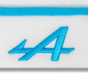 Gorro con puños y rayas alpinas, blanco