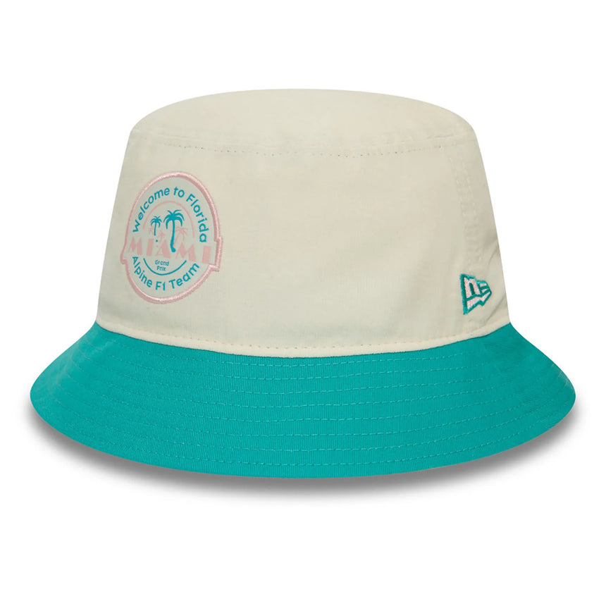 Sombrero de pescador Alpine, New Era, Miami, Adulto, Blanco, 2024