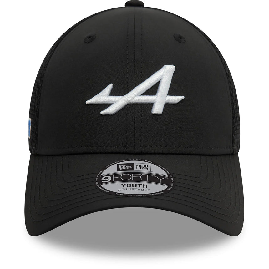 Gorra Alpine, New Era, equipo, 9FORTY, para niños, negra, 2024