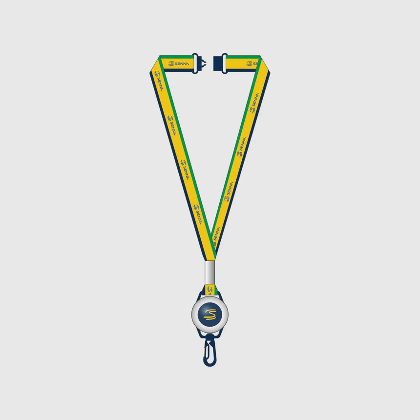 Ayrton Senna lanyard, blue