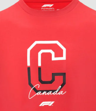 Camiseta F1 Fanwear GP de Canadá, roja, 2022
