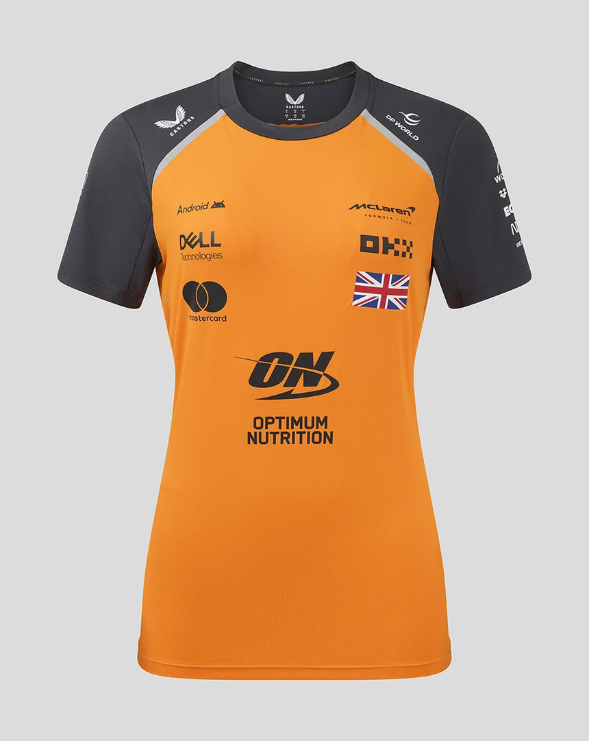 Camiseta de configuración del equipo McLaren F1, Lando Norris, para mujer 🔥