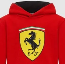 Sudadera con capucha Ferrari Kids Big Shield, roja