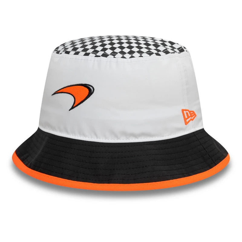 McLaren Checkered Tapered Bucket Hat, White š„