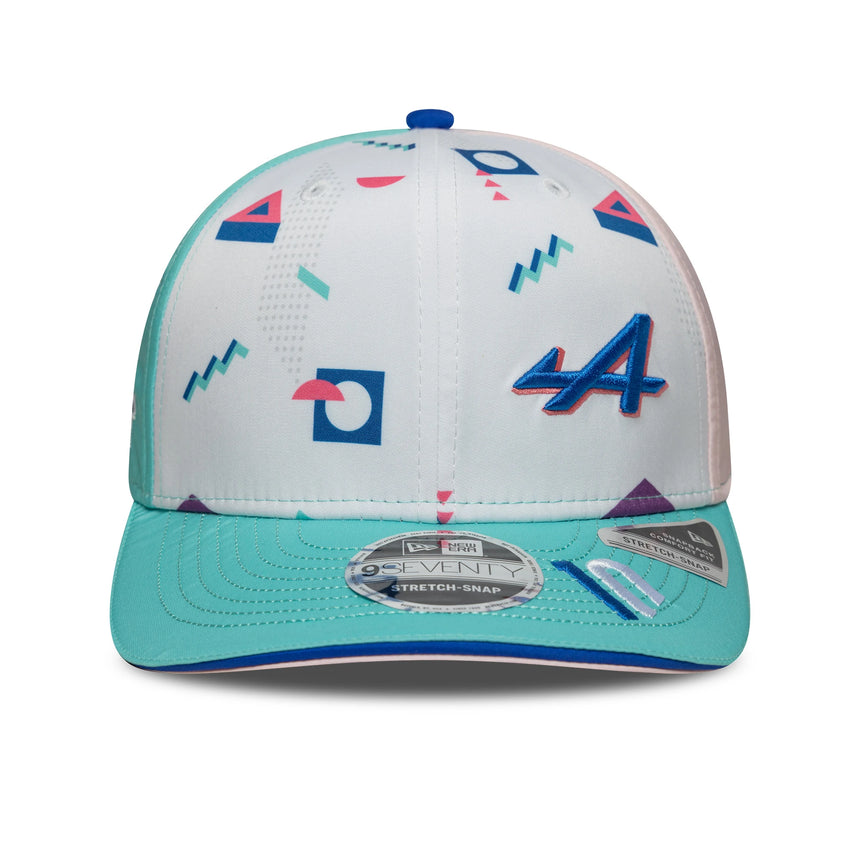 Gorra Alpine Pierre Gasly Miami 9SEVENTY, blanca 🔥