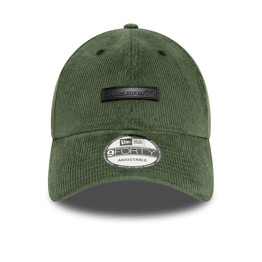 Gorra McLaren, New Era, de pana, verde