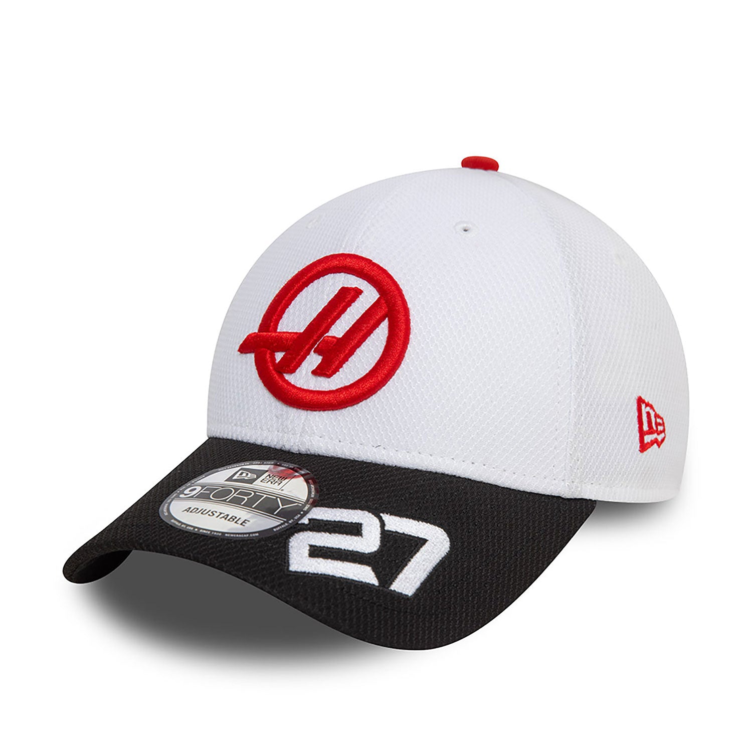 Gorra Haas, New Era, 9FORTY, Nico Hülkemberg, Adulto, Blanca, 2024