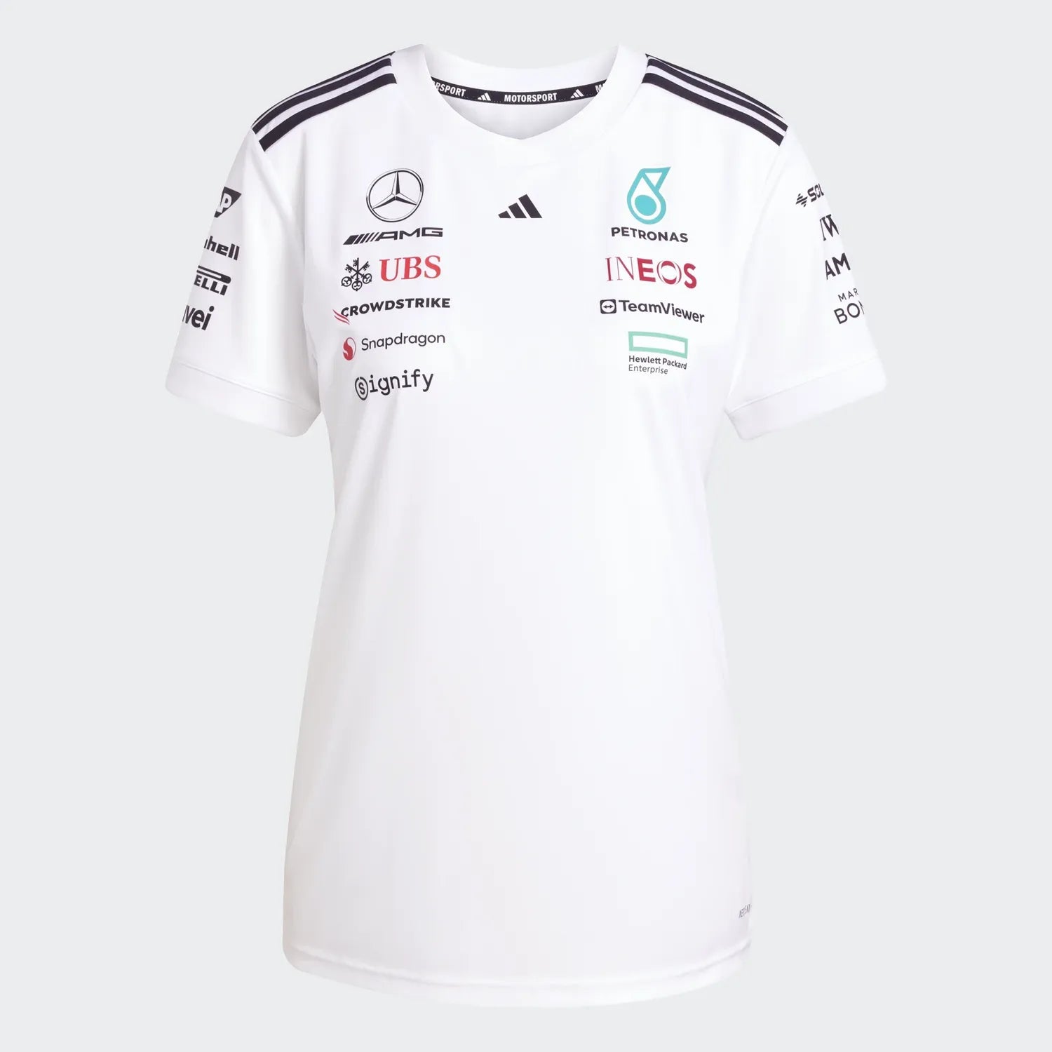 Camiseta de manga corta de piloto de Mercedes para mujer š„
