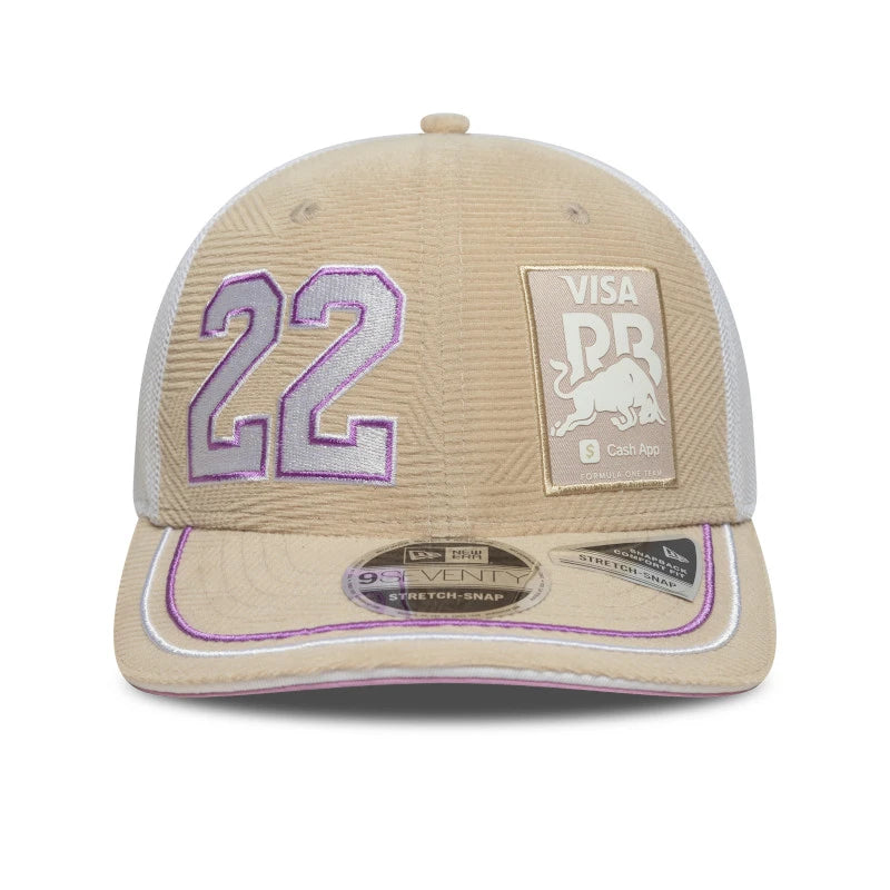 Gorra VisaRB Yuki Tsunoda Miami YT 9SEVENTY SS, color piedra 🔥