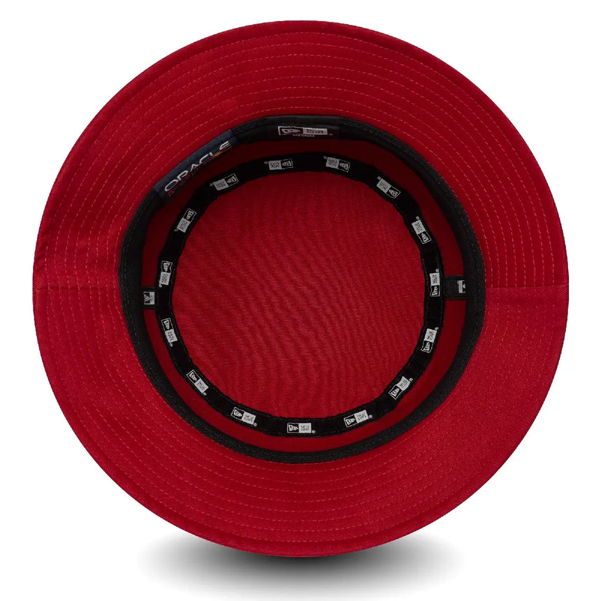 Red cap inside view with ORACLE lettering