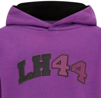 Sudadera con capucha Mercedes Kids Lewis Hamilton, morada